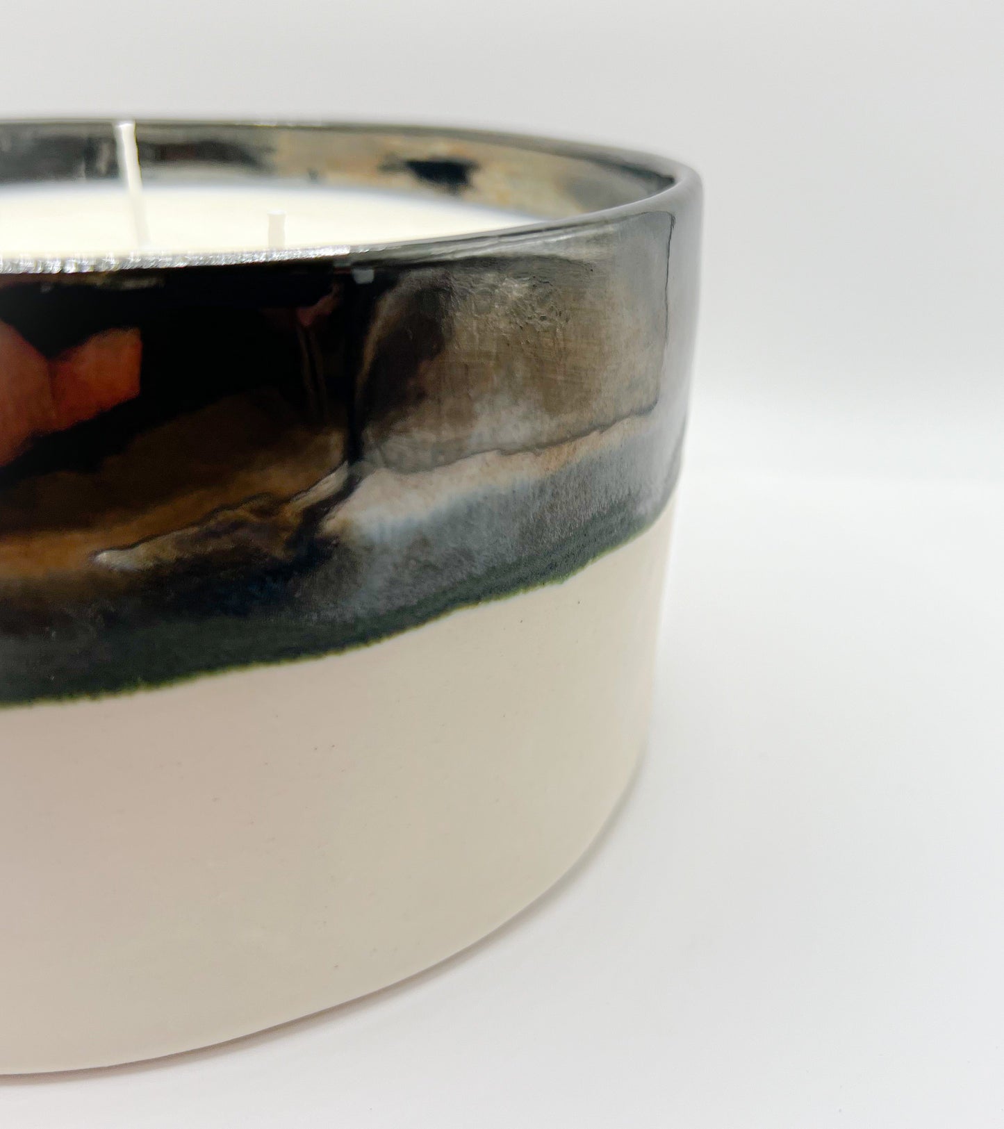 matte and metallic candle
