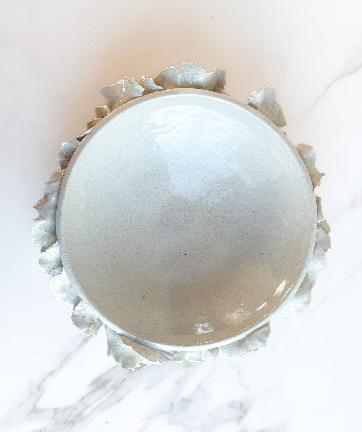 Shallow organic ruffle bowl