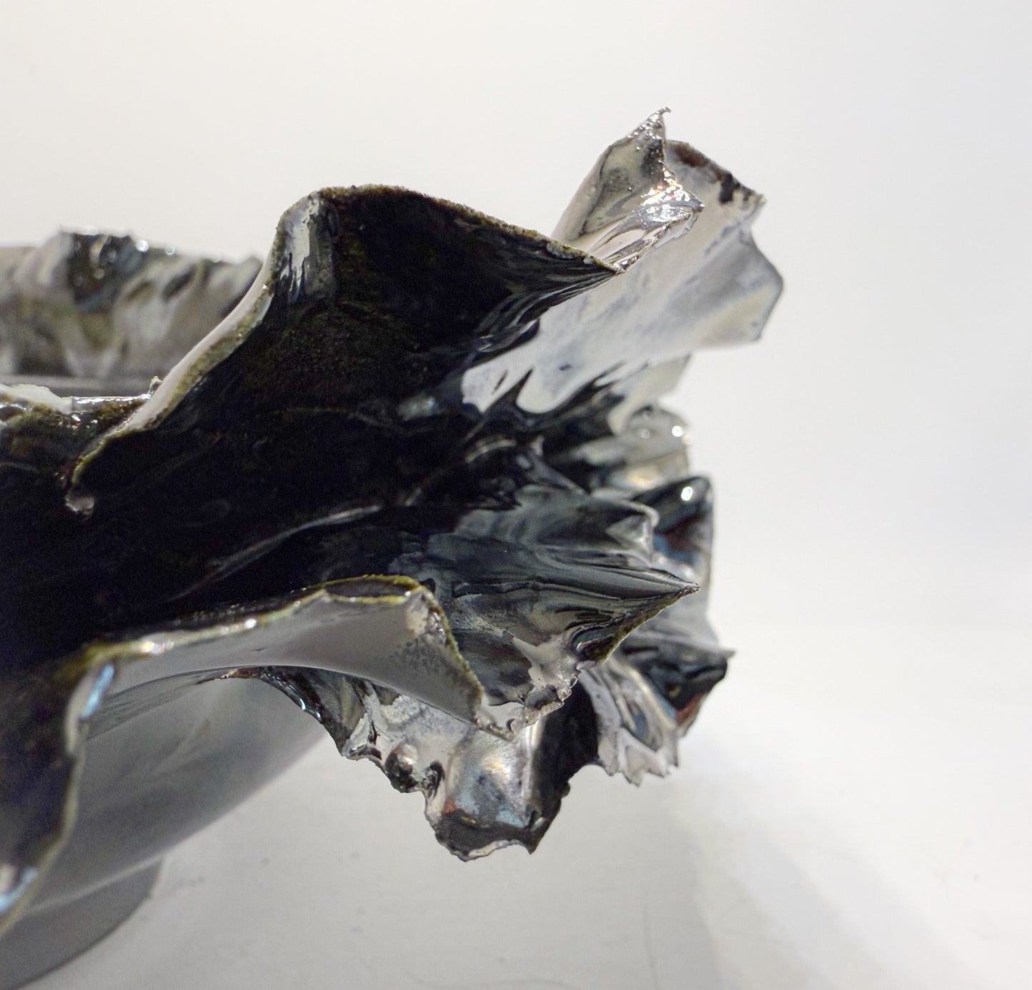 Metallic butterfly bowl