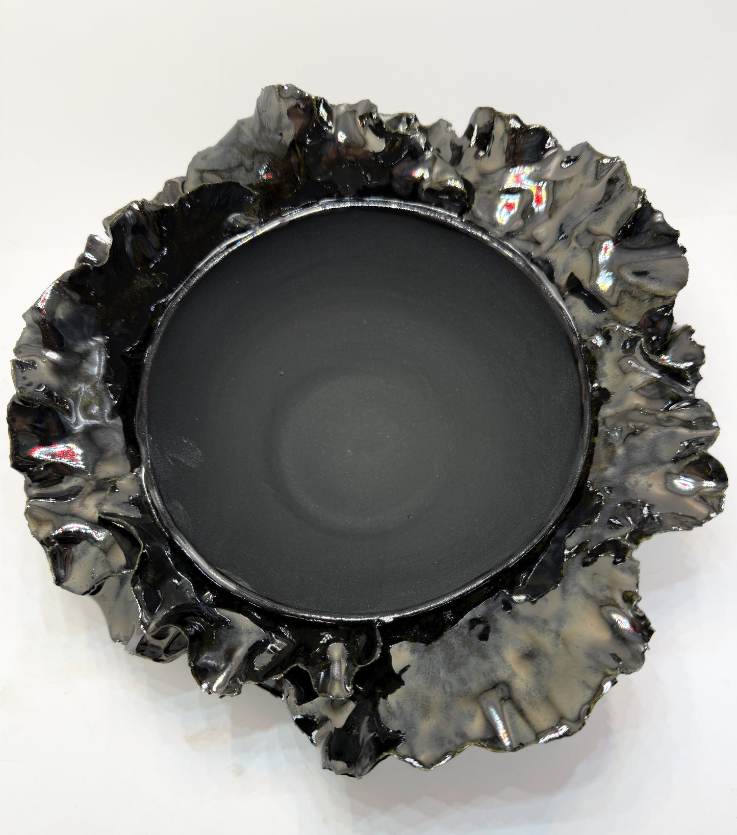 Metallic butterfly bowl