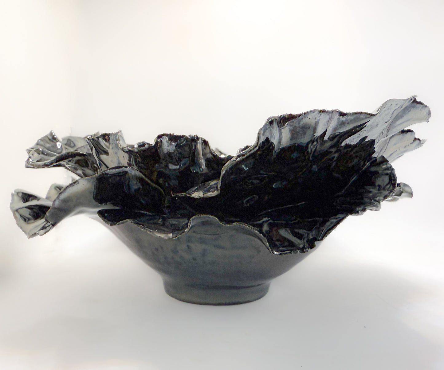 Metallic butterfly bowl