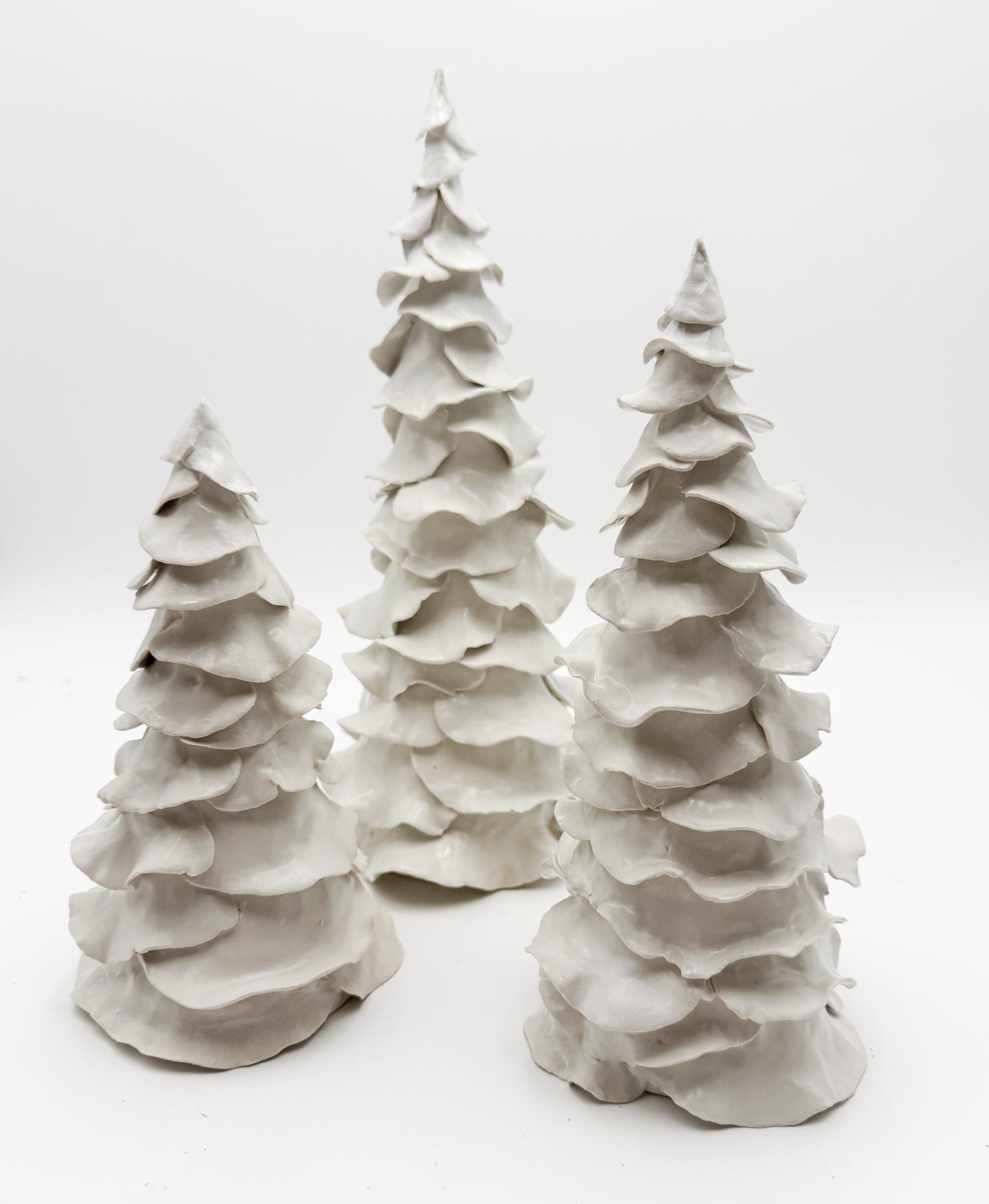 Set of 3 Christmas Tree Sculptures