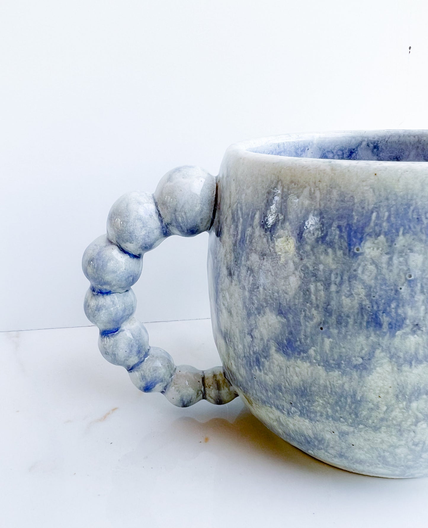 pearl handled coffee cup (sky blue)