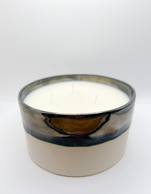 matte and metallic candle