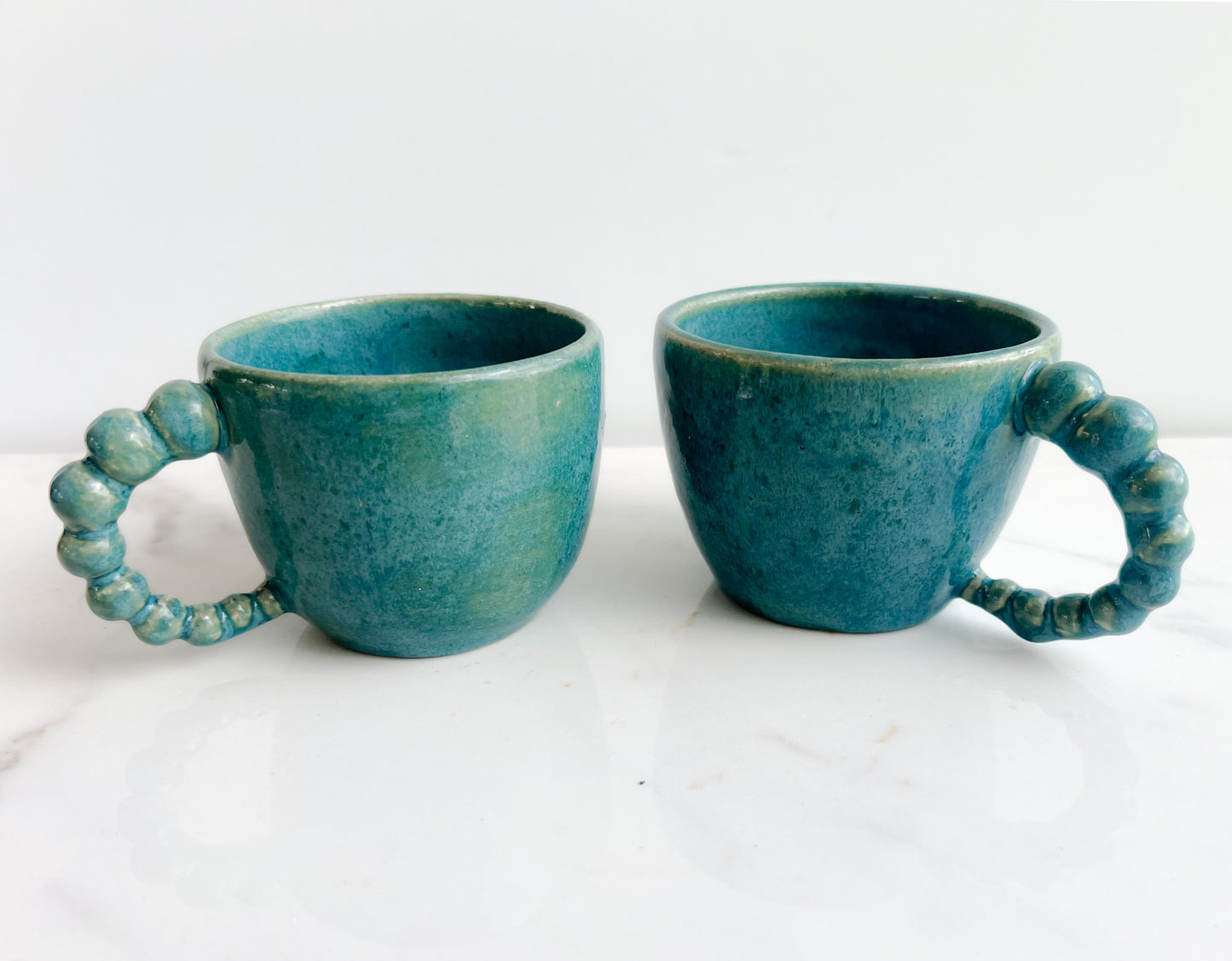 pearl handled coffee cup (turquoise)