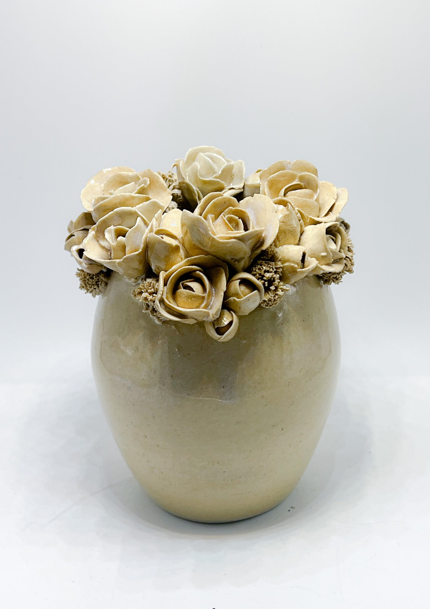 Small flower rimmed vase