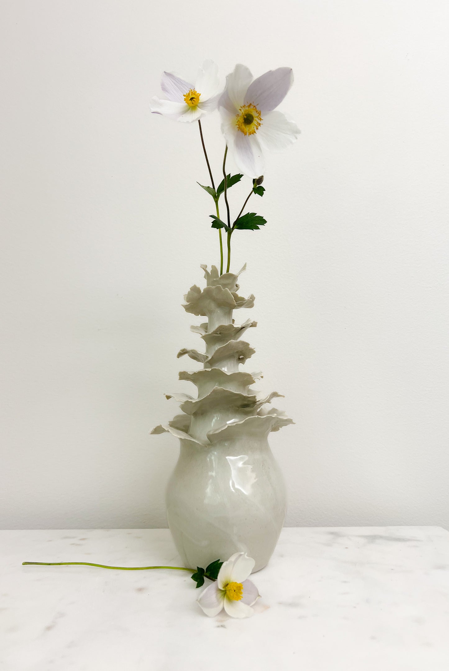 Off white organic vase