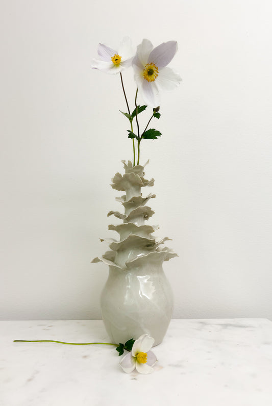 Off white organic vase