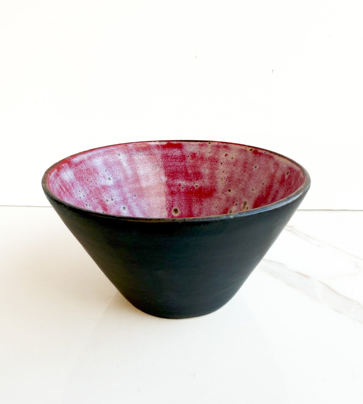 Small cherry red serving bowl