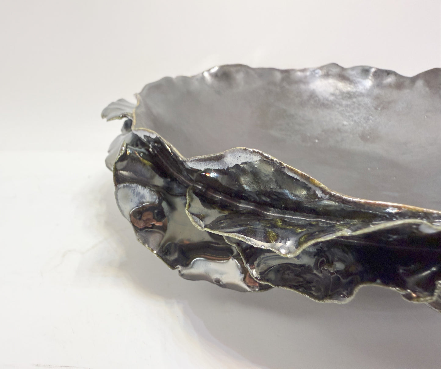 Layered metallic metallic bowl